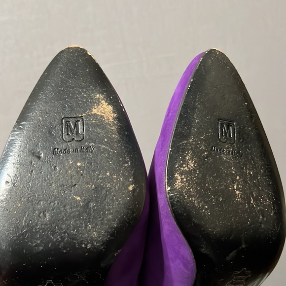 🌟Bruno Magli Purple Sling Back Suede Leather Heels Sz-6 1/2 B - Picture 8 of 9